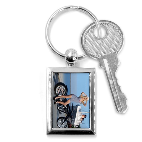 Black Rebel Key Chain (Rectangle) from ArtsNow.com Front