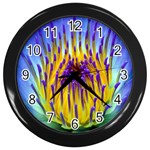 Water Lily Wall Clock (Black)