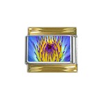 Water Lily Gold Trim Italian Charm (9mm)