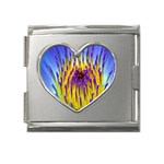 Water Lily Mega Link Heart Italian Charm (18mm)