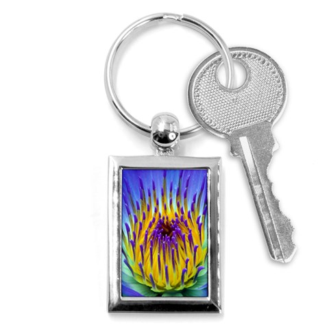 Water Lily Key Chain (Rectangle) from ArtsNow.com Front