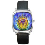 Water Lily Square Metal Watch