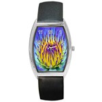 Water Lily Barrel Style Metal Watch