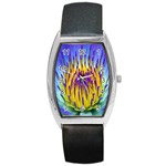 Water Lily Barrel Style Metal Watch