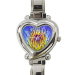 Water Lily Heart Italian Charm Watch