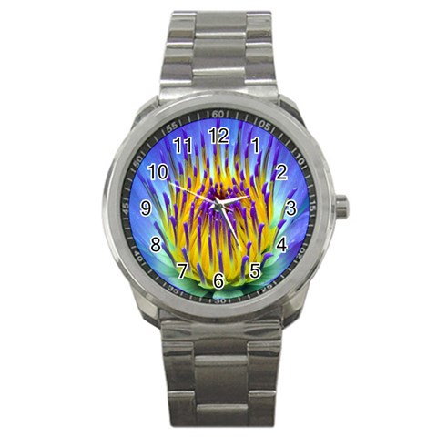 Water Lily Sport Metal Watch from ArtsNow.com Front