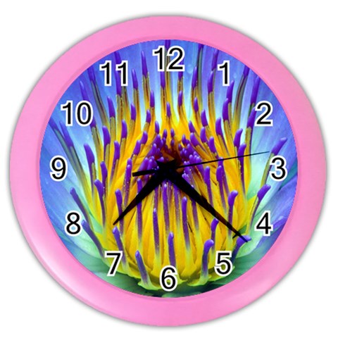 Water Lily Color Wall Clock from ArtsNow.com Front