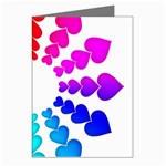 Colorful Hearts Around Greeting Cards (Pkg of 8)