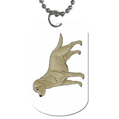 BW Yellow Labrador Retriever Dog Gifts Dog Tag (Two Sides) from ArtsNow.com Front