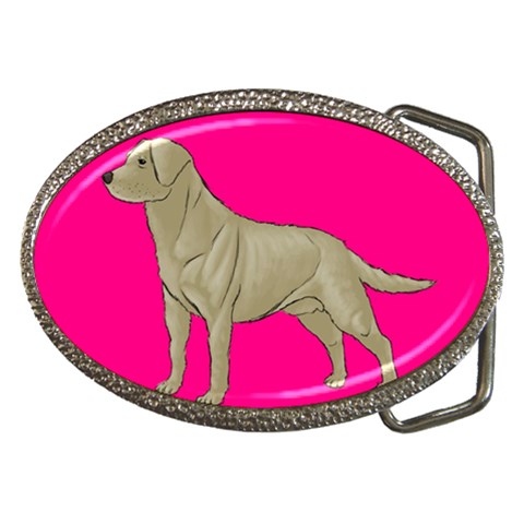 BP Yellow Labrador Retriever Dog Gifts Belt Buckle from ArtsNow.com Front