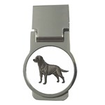 BW Black Labrador Retriever Dog Gifts Money Clip (Round)