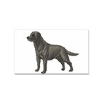 BW Black Labrador Retriever Dog Gifts Sticker Rectangular (10 pack)