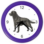 BW Black Labrador Retriever Dog Gifts Color Wall Clock