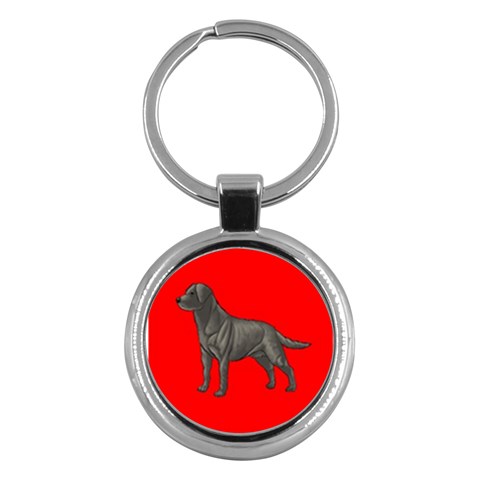 BR Black Labrador Retriever Dog Gifts Key Chain (Round) from ArtsNow.com Front
