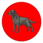 BR Black Labrador Retriever Dog Gifts Magnet 5  (Round)