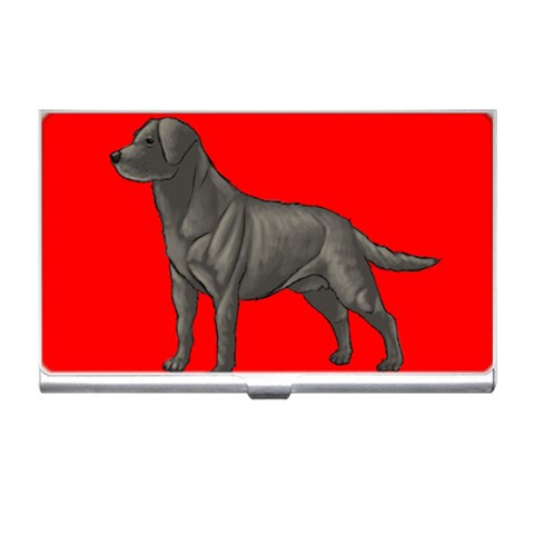 BR Black Labrador Retriever Dog Gifts Business Card Holder from ArtsNow.com Front