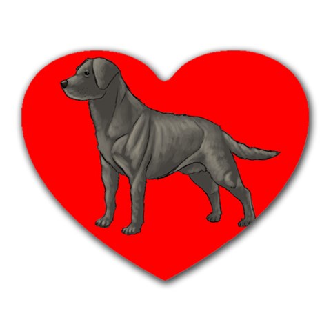 BR Black Labrador Retriever Dog Gifts Mousepad (Heart) from ArtsNow.com Front