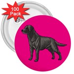 BP Black Labrador Retriever Dog Gifts 3  Button (100 pack)