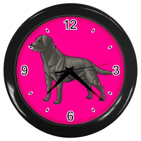 BP Black Labrador Retriever Dog Gifts Wall Clock (Black) from ArtsNow.com Front