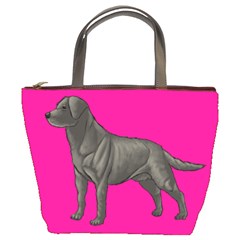 BP Black Labrador Retriever Dog Gifts Bucket Bag from ArtsNow.com Front