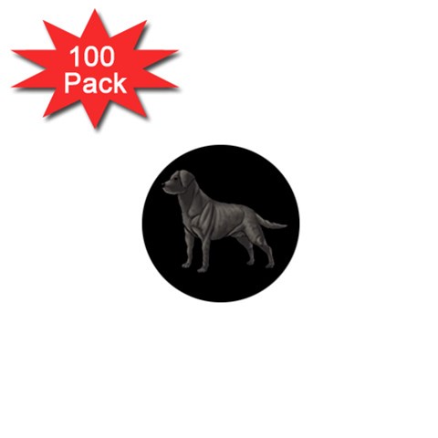 BB Black Labrador Retriever Dog Gifts 1  Mini Button (100 pack)  from ArtsNow.com Front