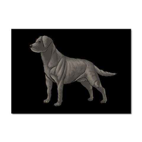 BB Black Labrador Retriever Dog Gifts Sticker A4 (10 pack) from ArtsNow.com Front