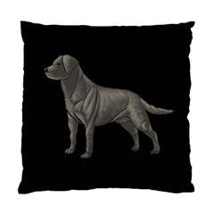 BB Black Labrador Retriever Dog Gifts Cushion Case (Two Sides) from ArtsNow.com Back