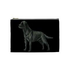 BB Black Labrador Retriever Dog Gifts Cosmetic Bag (Medium) from ArtsNow.com Front