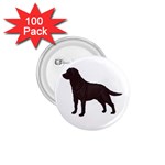 BW Chocolate Labrador Retriever Dog Gifts 1.75  Button (100 pack) 