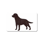 BW Chocolate Labrador Retriever Dog Gifts Magnet (Name Card)