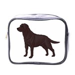 BW Chocolate Labrador Retriever Dog Gifts Mini Toiletries Bag (One Side)