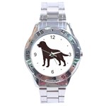 BW Chocolate Labrador Retriever Dog Gifts Stainless Steel Analogue Men’s Watch