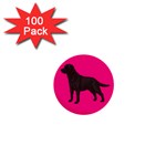 BP Chocolate Labrador Retriever Dog Gifts 1  Mini Button (100 pack) 
