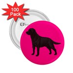 BP Chocolate Labrador Retriever Dog Gifts 2.25  Button (100 pack)