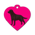 BP Chocolate Labrador Retriever Dog Gifts Dog Tag Heart (One Side)