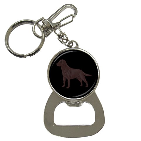 BB Chocolate Labrador Retriever Dog Gifts Bottle Opener Key Chain from ArtsNow.com Front