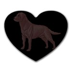 BB Chocolate Labrador Retriever Dog Gifts Mousepad (Heart)