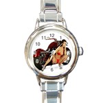 Red Hot Cruiser Round Italian Charm Watch
