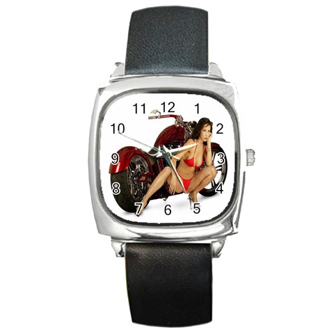 Red Hot Cruiser Square Metal Watch from ArtsNow.com Front
