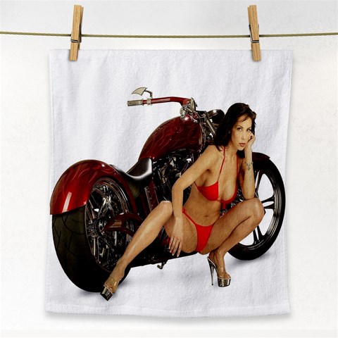 Red Hot Cruiser Face Towel from ArtsNow.com Front
