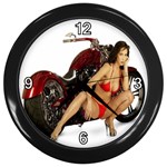 Red Hot Cruiser Wall Clock (Black)
