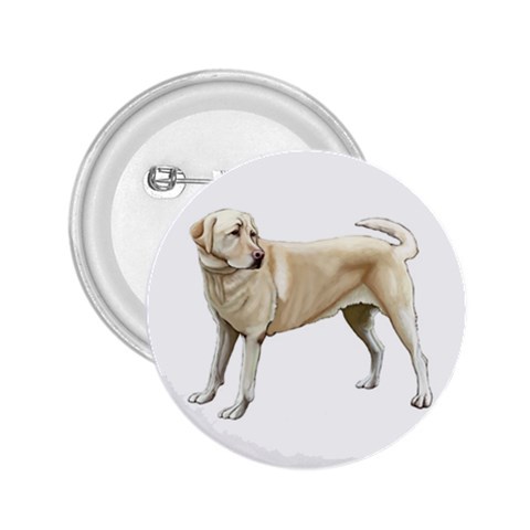 BW Yellow Labrador Retriever Dog Gifts 2.25  Button from ArtsNow.com Front