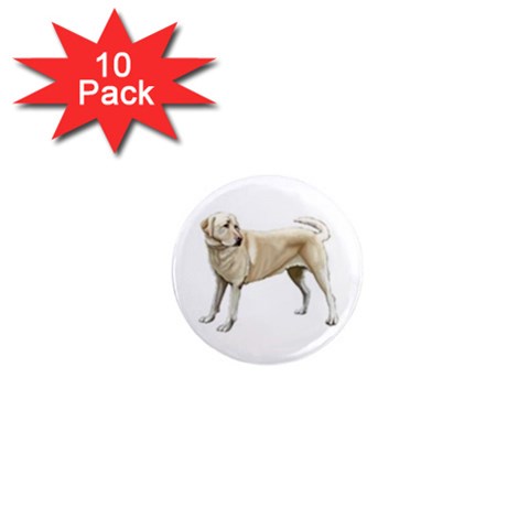 BW Yellow Labrador Retriever Dog Gifts 1  Mini Magnet (10 pack)  from ArtsNow.com Front