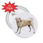 BW Yellow Labrador Retriever Dog Gifts 2.25  Button (10 pack)