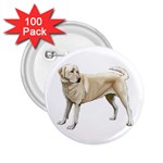 BW Yellow Labrador Retriever Dog Gifts 2.25  Button (100 pack)