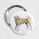 BW Yellow Labrador Retriever Dog Gifts 2.25  Handbag Mirror