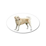 BW Yellow Labrador Retriever Dog Gifts Sticker (Oval)