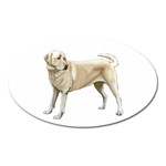 BW Yellow Labrador Retriever Dog Gifts Magnet (Oval)