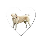 BW Yellow Labrador Retriever Dog Gifts Magnet (Heart)