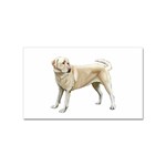 BW Yellow Labrador Retriever Dog Gifts Sticker Rectangular (10 pack)